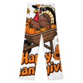 thumbnail image 3 of Autumn Happy Thanksgiving Turkey Pajama Pants Comfortable Elastic Waist Pajamas Fashion Sleepwear Bottoms Plus Size Homewear, 3 of 6