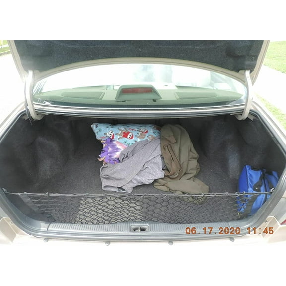 EACCESSORIES EA Rear Trunk Organizer Cargo Net for Toyota Camry 1995-2001 – Envelope Style Cargo Net for Sedan – Premium Mesh Car Trunk Organizer Vehicle Carrier Storage – Compatible with Camry