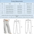thumbnail image 2 of Fashion Simple Series Solid Color Pants for Women Leisure Loose Wide Leg Pants Comfy Straight Leg Pants with Strap Pockets, 2 of 7