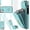 Teal, variant on Compatible with iPhone 15 6.1 inch Wallet Case Tempered Glass Screen Protector Wrist Strap Ring RFID Blocking Card Holder Cell Phone Cover for iPhone15 5G i i-Phone i15 15Case Women Off White