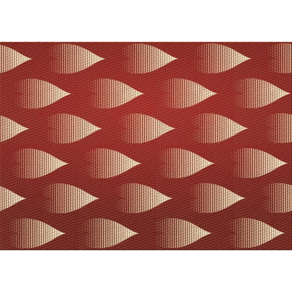 Ahgly Company Indoor Rectangle Patterned Shocking Orange Area Rugs, 4' x 6'