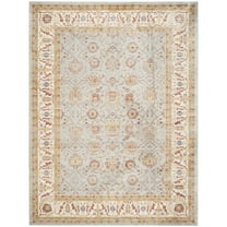 SAFAVIEH Sevilla Cheshunt Floral Bordered Area Rug, Silver/Ivory, 2'2" x 4'