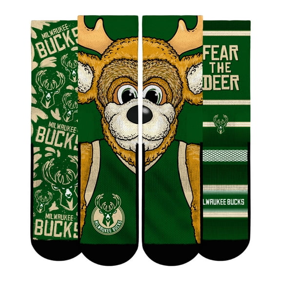 Unisex Rock Em Socks  Milwaukee Bucks Fan Favorites Three-Pack Crew Socks Set