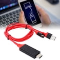 thumbnail image 3 of Screen Mirror Cable, Screen Mirroring Cable Plug And Play Long Lasting Aluminum Alloy  For USB To  Red, 3 of 8