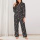 thumbnail image 2 of Balery Mushroom Conjunto de Pijama con Estampado para Mujer, Conjunto de Dos Piezas con Manga Larga, Ropa de Dormir Suave con Bolsillos, Pijamas Cómodos-Large, 2 of 7