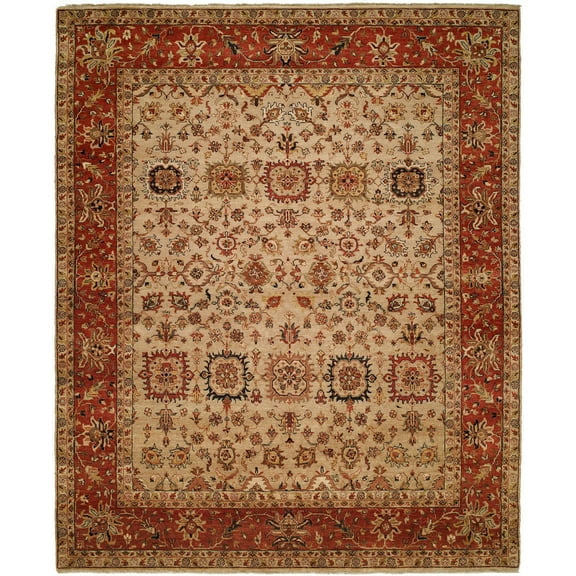 Kalaty Tahara Area Rug TH-376 Ivyrust Scrolls Bulbs 6' x 9' Rectangle