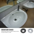 thumbnail image 2 of 4 anillos de desbordamiento para lavabo de baño, tapas de desbordamiento con orificio abierto., 2 of 5