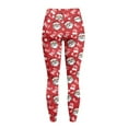 thumbnail image 6 of Renewold Ho Ho Ho Santa Claus Red Leggings for Women with Pockets Running Pants Tight High Waisted Spandex Graphic Leggings Trendy Essential Leggings Scrunch Butt Lifting, XXL, 6 of 8