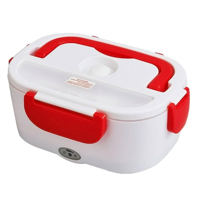 GUOOL Chauffe-Repas Portable 220V Contenant de Repas Chauffe-Bento Boîte 1500ml Applicable 1-2 Personne pour Nourriture Rouge