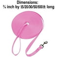 thumbnail image 4 of Hi Kiss Long Dog Leash Obedience Recall Training Agility Lead - 15ft 20ft 30ft 50ft 100ft Training Leash - Great for Training, Play, Camping, or Backyard - Pink 30ft, 4 of 7