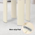 thumbnail image 4 of Modern Minimalist Low Small Plastic Round Stool, White, 4 of 8