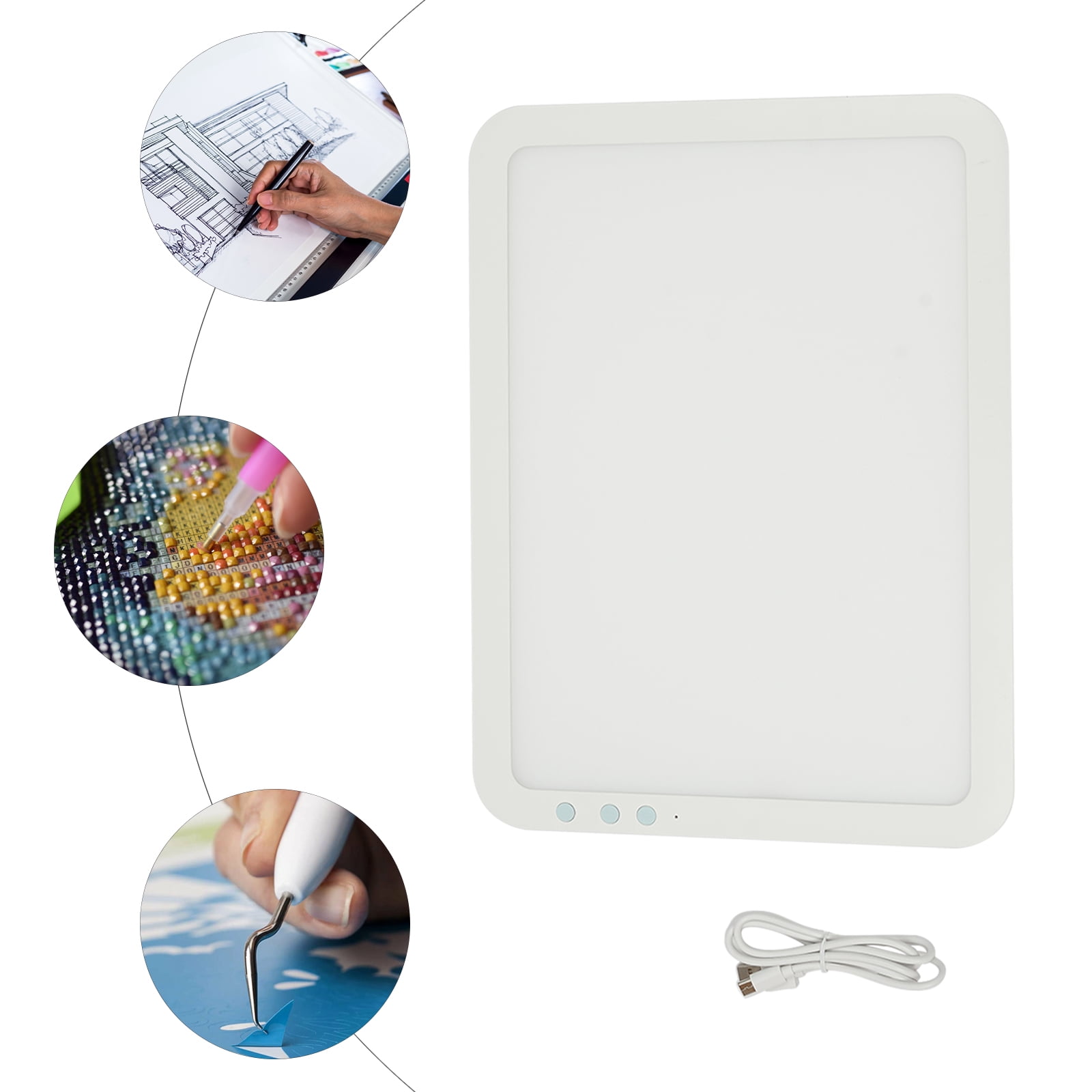 Rechargeable A4 LED Light Pad, Light Box for Tracing, Powered by 3500mAh Lithium Battery 6 Levels of Brightness, Type-c Cable, Light Board/Box for Tracing, Diamond Painting, Sketching & Drawing