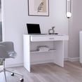 thumbnail image 4 of Compact Writing Desk with Drawer and Shelf - Modern Home Office Desk for Small Spaces, 4 of 7