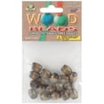 thumbnail image 2 of Pepperell Barrel Wood Beads 13mmX11mm 18/Pkg-Walnut, 2 of 2