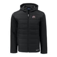 thumbnail image 2 of Men's Cutter & Buck  Black Ohio State Buckeyes Big & Tall Evoke Hybrid Eco Softshell Recycled Full-Zip Hoodie, 2 of 3