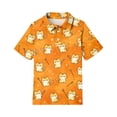 thumbnail image 5 of Grblisyd Girls Short Sleeve Polo Shirts Kids Cute Animal Print School Uniform Polo Shirt 10-12 Years, 5 of 6