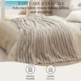 thumbnail image 5 of U by Bedsure Throw Blanket for Couch, Super Soft Cozy Cute Small Fleece Throws for Girls, Linen,50x60 inches, Wider Striped Design, 5 of 6