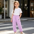 thumbnail image 2 of SJLDQY Boys Joggers Elastic Waist Wide Leg Sweatpants Summer Lightweight Casual Athletic Trousers with Pockets, 2 of 8