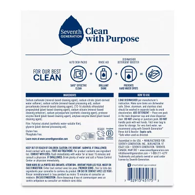 Free & Clear Natural Dishwasher Detergent Packs - 45ct