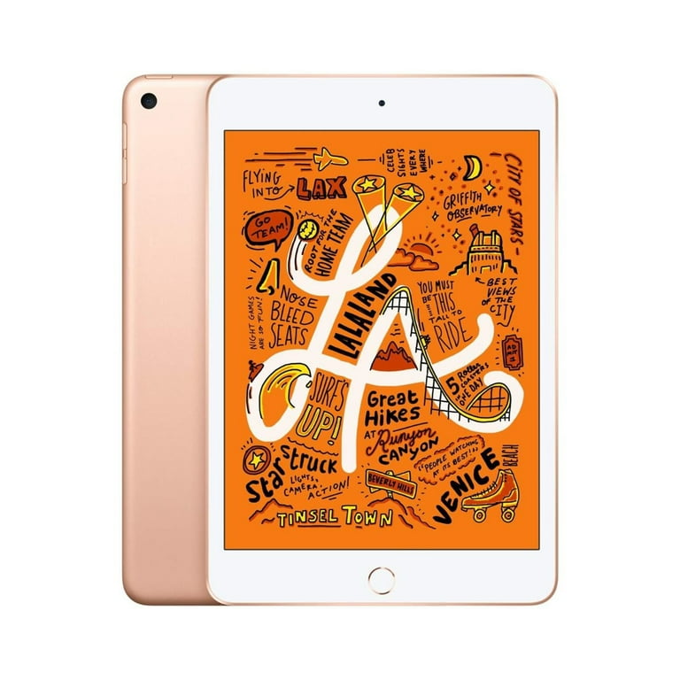 Restored Apple iPad Mini 5 7.9-inch 64GB Wi-Fi Only Latest OS Bundle:  Pre-Installed Tempered Glass, Case, Rapid Charger, Bluetooth/Wireless  Airbuds By