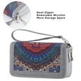 thumbnail image 2 of Womens Double Zipper Wallet Clutch Purse Cellphone Long Wallet with Removable Wristlet, 2 of 6