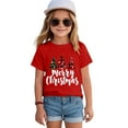 thumbnail image 2 of Little Girls Neon Shirt Boys Girls Santa Shirt Christmas Shirts for Kids Xmas Holiday Snowflake Tee Tops, 2 of 6