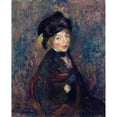 thumbnail image 2 of William James Glackens 12x14 Gold Ornate Wood Frame and Double Matted Museum Art Print Titled - Head of Girl, Feather in Turban (C. 1912), 2 of 4