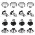 thumbnail image 1 of Remaches de cristal transparente Uxcell de 0.24 pulgadas 50 piezas remaches de cristal para manualidades DIY tachuelas negras para ropa, 1 of 7