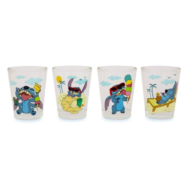 Set de minitazas de cristal Disney Lilo & Stitch 45 ml x4 Silver Buffalo