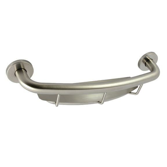 Kingston Brass GBS1854CS8 Meridian 18" Grab Bar with Shelf, Brushed Nickel