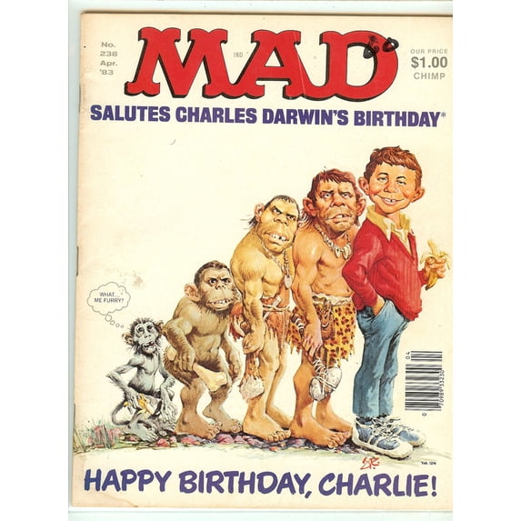 MAD Magazine #238 April 1983 Charles Darwin Evolution Cover Vintage EC Comics VG 4.0 Ungraded | Marvelocity Comics