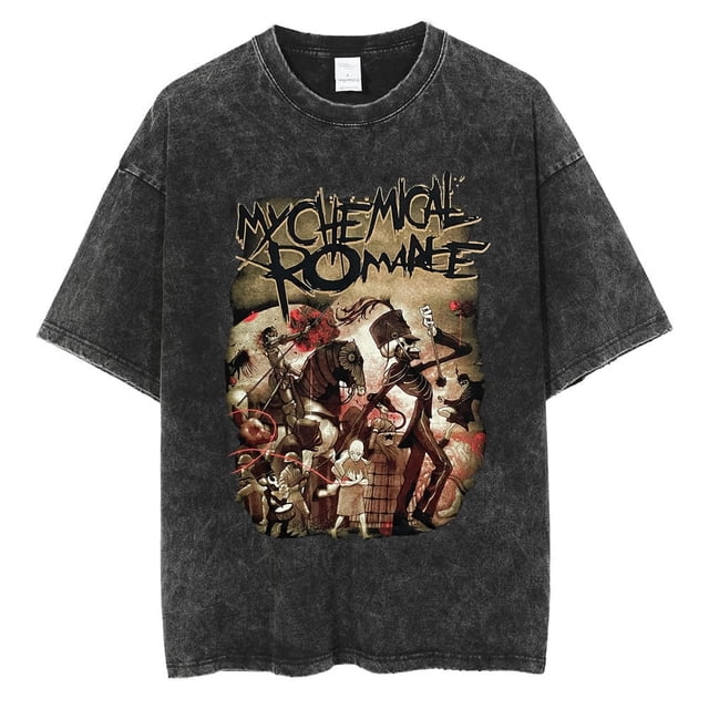 CYDZSWYXGS My Chemical RomanceT-shirt Hauts Vintage en Coton Col Rond pour Hommes et Femmes
