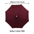 thumbnail image 2 of 8 Ribs Umbrella Replacement 10ft Patio Umbrella Replacement Cloth Outdoor Garden Parasol Replacement Fabric, 2 of 7