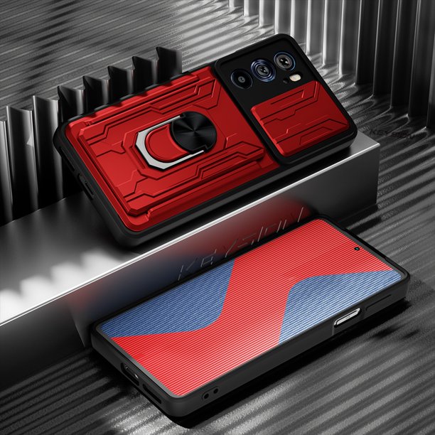 Motorola G10 G13 G20 G22 G23 G30 G32 G52 G53 G60S G62 G72 G73 E13 Edge 40 Pro Edge 30 Pro Funda protectora dura multifuncional a prueba de terremotos con soporte giratorio