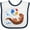 White and Navy, variant on Inktastic Cute Otter and Beachball Boys or Girls Baby Bib