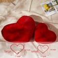 thumbnail image 3 of Almohada con forma de corazón YRXRUS, piel sintética de conejo roja, 35 x 43 cm, para San Valentín, 3 of 9