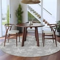 thumbnail image 4 of Grey and Round Area&nbsp;Rug 5ft White Snowflake Winter Christmas Non-Slip&nbsp;Washable Circle Rugs Soft Felt Indoor Floor Mat for Bedroom Kitchen Living Room Bathroom, 4 of 9