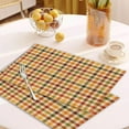 thumbnail image 4 of 4 Pieces Fall Buffalo Plaid Placemats 12x18 Inch Thanksgiving Table Mats Farmhouse Thanksgiving Autumn Decorations for Indoor Outdoor Party Washable Table Mat, 4 of 6