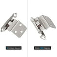 thumbnail image 6 of Goldenwarm 25 Units Kitchen Cabinet Hinges Silver 3/8" Inset Door Hinges Stainless Steel Hinges Cabinet Bathroom Cabinet Hardware, 6 of 6