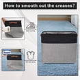 thumbnail image 6 of Fabric Storage Bins Baskets For Shelves 3 Pack Decorative Linen Closet Organizers With Handles For Clothes Home Office Organization, 6 of 7