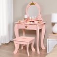 thumbnail image 1 of Set de tocador de maquillaje Touch us Pink con espejo y silla, 9 unidades, 1 of 9
