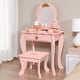 thumbnail image 1 of Set de tocador de maquillaje Touch us Pink con espejo y silla, 9 unidades, 1 of 9