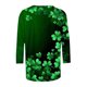 thumbnail image 5 of Xuyuer Womens 3/4 Sleeve St. Patrick's Day T-Shirts Crew Neck Spring Graphic Tee Tops Cute Tunic Tops Basic Tees Blouses Business Work Tee Top Merry and Bright Graphic Tee Tops, 5 of 6