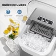thumbnail image 4 of Havato Countertop Ice Maker, 9 Bullet Ice Cubes in 6 Mins, 26lbs/24H, w/ Scoop & Basket, Platinum Grey, 4 of 8