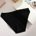 thumbnail image 2 of Bpmpbo Fashion Women G-strings Low Waisted Sexy Panties Solid Color Ring Splicing Together Briefs Breathable Ribbed Underwear Thongs 2025 Clearance, 2 of 3