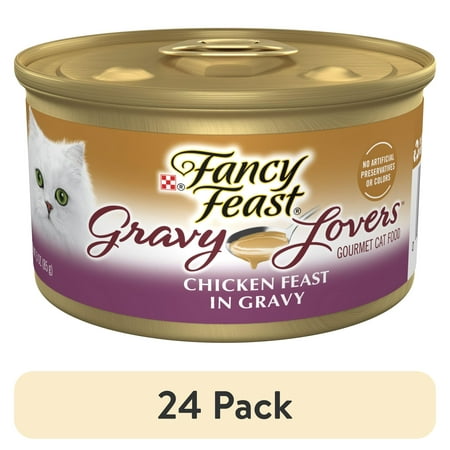 (24 pack) Purina Fancy Feast Gravy Lovers Wet Cat Food Chicken Feast in Gravy 3 oz Can