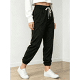 thumbnail image 5 of Women's Drawstring Joggers - Casual High Waisted Sweatpants with Pockets, Soft Relaxed Fit Athletic Lounge Pants, Ankle Cuffed Tapered Leg Workout Trousers for Running, Gym, Yoga & Daily Wear, 5 of 6