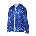 thumbnail image 2 of Kll Blurred Star Snow Christmas Print Men'S Women’s Upf 50+ Sun Protection Outdoor Hoodie Jacket Long Sleeve Fishing Hiking Performance Shirt- X-Large, 2 of 8