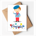 thumbnail image 1 of Mar azul Francia Cartoon Sobre de la Carta de felicitación de la tarjeta de matrimonio, 1 of 4