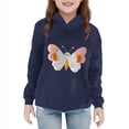 thumbnail image 2 of Toddler Boy Girl Cute Hoodies Solid Color Long Sleeve Hooded Sweatshirt Top Fall Winter Hoodie Clothes Boys Hoodies Sweatshirt Navy 6Y, 2 of 5